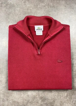 Pull Lacoste Vintage Half Zip 1/4 Zip Col Camionneur | Rouge Logo Brodé | Taille M Homme, brand: Lacoste, condizioni: Ottime, taglia: M, €45.00, €47.95 include la Protezione acquisti