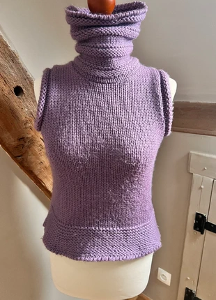 Pull laine sans manche , marque: oui ou on, état: Très bon état, taille: S / 36 / 8, 10,00 €, 11,20 € Protection acheteurs incluse