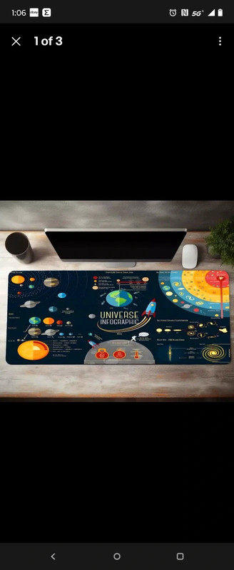 Space - Universe Design  - large gaming mouse pad -30cmx60cm -NEW 1