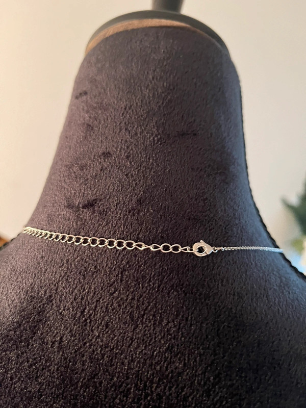 Silver Safety Pin Necklace 2