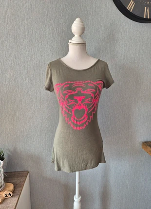 Khaki lang shirt van Trendy Touch, merk: Trendy, staat: Goed, maat: S / 36 / 8, € 3,00, € 3,85 inclusief Kopersbescherming