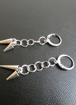 Earrings Dangle Double Spiked Hinged Lever Closure, brand: goth, condition: Very good, £3.00, £3.85 includes Buyer Protection