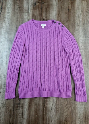 Pull torsadé violet boutons épaule Croft&Barrow taille M, marca: Croft & Barrow, estado: Muy bueno, tamaño: M / 38 / 10, 9,90 €, 11,10 € Protección al comprador Pro incluida