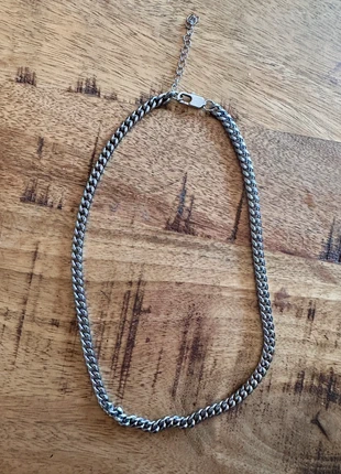 Collier gourmette gros maillon argenté acier inoxydable - mixte unisexe, brand: Mes Bijoux, condition: New without tags, €12.00, €13.30 includes Buyer Protection