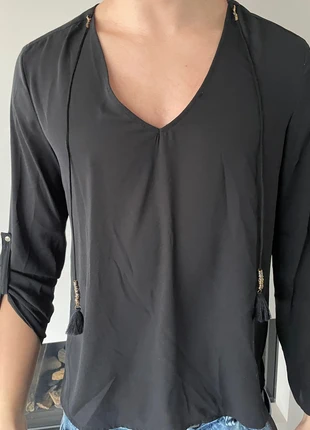 Zwarte dames blouse Vie Ta Vie one size, marque: Vie ta Vie, état: Très bon état, taille: L / 40 / 12, 7,00 €, 8,05 € Protection acheteurs incluse