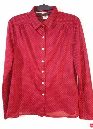 Chemisier Vintage Kaufhalle rouge à pois blanc Taille - L - Femme, brand: Vintage Dressing, condition: Very good, size: L / 40 / 12, €15.00, €16.45 includes Buyer Protection