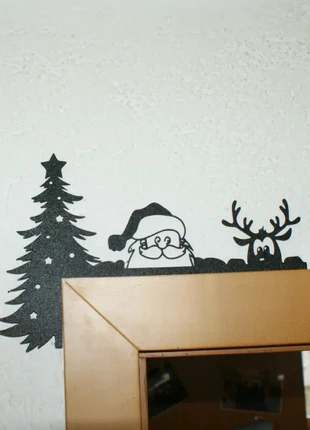 Weihnachtliche Türdeko mit Santa & Rentier, staat: Heel goed, € 5,50, € 6,48 inclusief Kopersbescherming