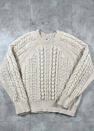 Pull-over COS épais en coton beige à motif col rond taille L, marca: COS, estado: Muito bom, tamanho: L / 40 / 12, €55.00, €58.45 inclui Proteção do Comprador