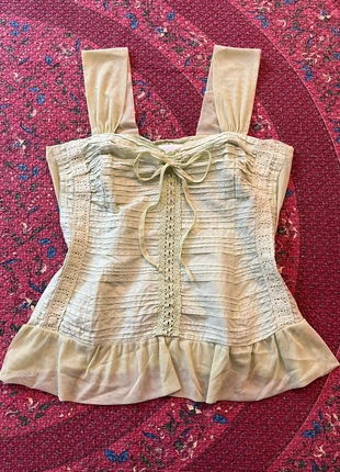 coquette light green camisole frilly prairie cottage fairycore milkmaid, marca: COQUETTE, estado: Muy bueno, tamaño: M / 38 / 10, 30,00 €, 32,20 € Protección al comprador Pro incluida