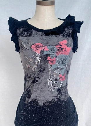 Vintage ruffle top fairy core Y2K 90s 2000s, brand: Vintage, condition: Very good, size: M / 10, £9.00, £10.15 includes Buyer Protection