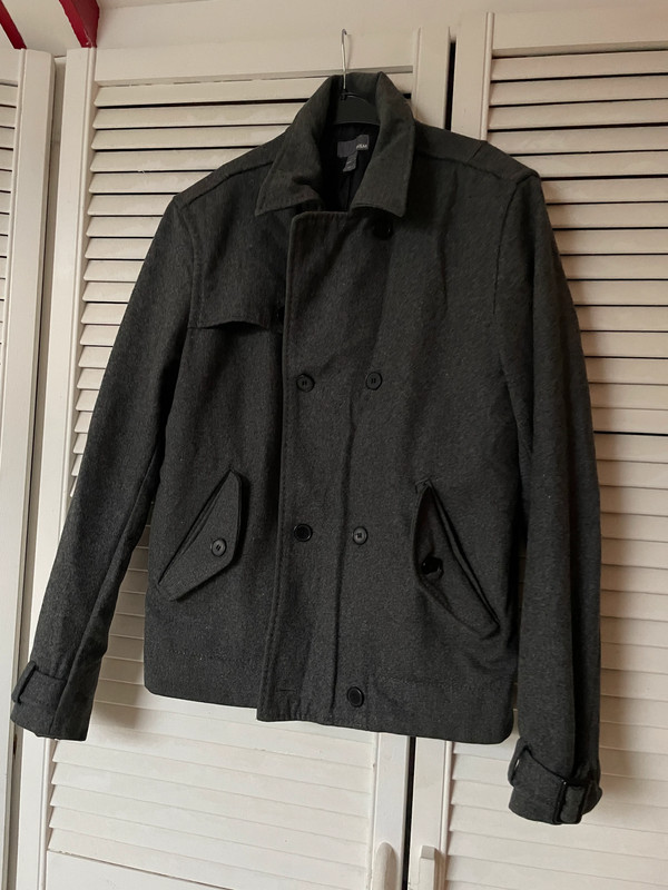 graue Winterjacke H&M 1