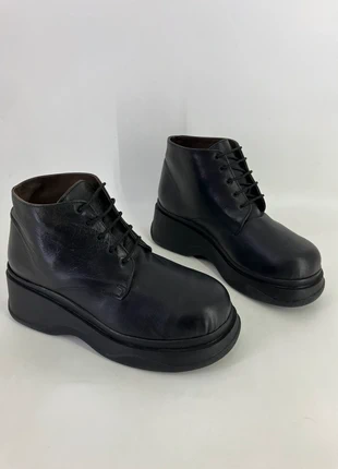 Botín piel cordones plataforma Bossi retro vintage 90s, merk: Vintage Dressing, staat: Heel goed, maat: 37, € 60,00, € 63,70 inclusief Kopersbescherming