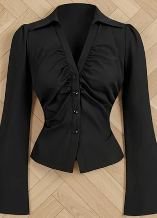 Haut Corset Gothique Velours Bordeaux à Manches Cloches, marque: Allure, état: Très bon état, taille: S / 36 / 8, 35,90 €, 38,40 € Protection acheteurs incluse