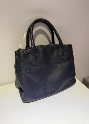 Jigsaw navy blue leather handbag with removable strap and multiple zips, brand: Jigsaw, condition: Very good, £44.99, £47.94 includes Buyer Protection