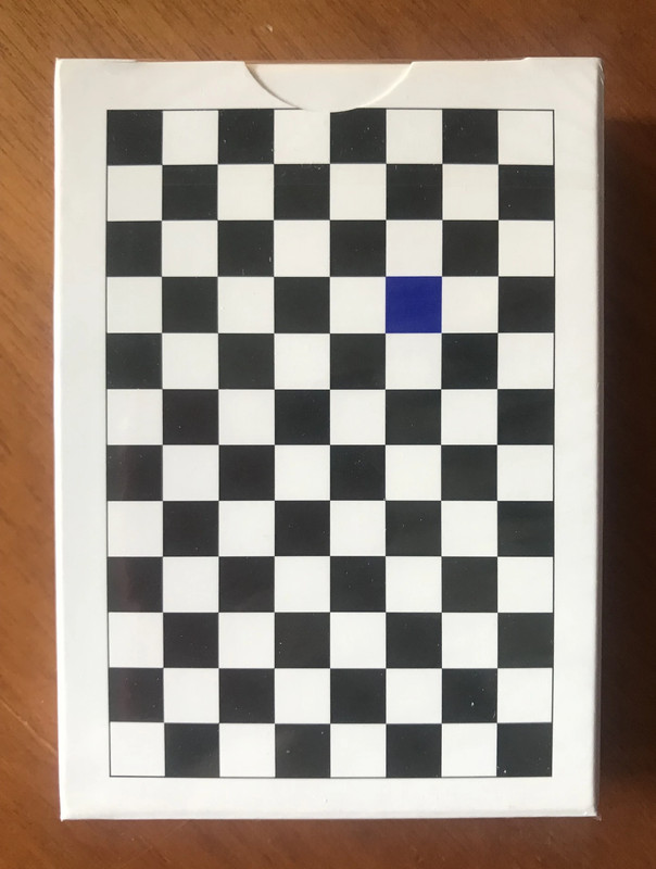 Checkerboard Black with Blue Square - Anyone Worldwide - Playing Cards - Carte da Gioco - Nuovo New 2