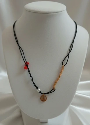 Colar Boho Chic com símbolo da paz e corrente dourada Estilo único!, marca: Local, estado: Muito bom, €2.50, €3.33 inclui Proteção do Comprador