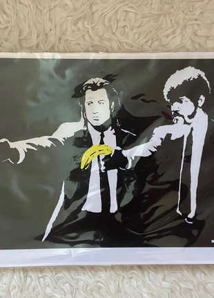 Affiche pulp fiction / banksy cartonné, marque: sans marque, état: Neuf avec étiquette, 10,00 €, 11,20 € Protection acheteurs incluse