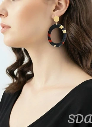 Boucles d'oreilles bijoux créoles acier et wax, brand: Africa, condition: Very good, €10.00, €11.20 includes Buyer Protection Pro