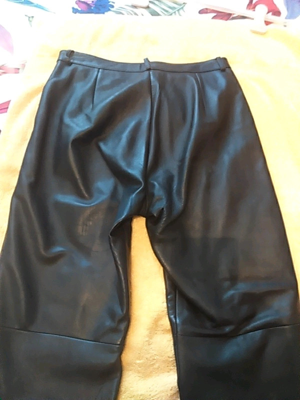 Pantalon cuir marron foncé  3