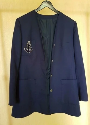 Veste longue bleu marine vintage 70s, marke: Vintage, zustand: Sehr gut, größe: S / 36 / 8, 30,00 €, 32,20 € inklusive Vinted-Käuferschutz