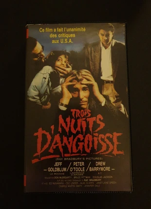 Vidéo k7 vhs vintage trois nuits d'angoisse Jeff goldblum drew barrymore, état: Bon état, 12,00 €, 13,30 € Protection acheteurs incluse