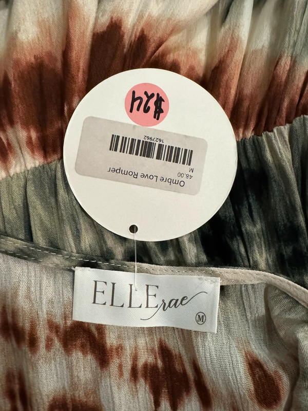NWT Elle Rae tie dye romper shorts M 5
