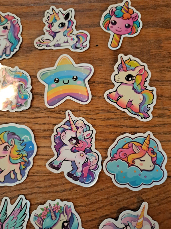 set of cute unicorn stickers 3