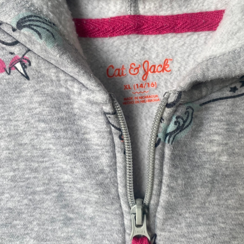 Cat & Jack Zip Up Unicorn Sweatshirt 3