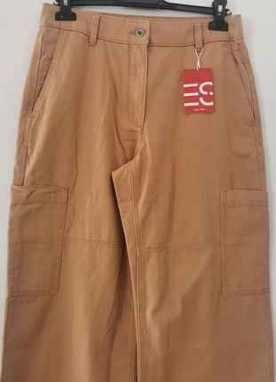 Pantalon cargo large - Marron Camel – Esprit – Taille 40 neuf, merk: Esprit, staat: Nieuw met prijskaartje, maat: L / 40 / 12, € 19,50, € 21,18 inclusief Kopersbescherming