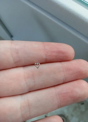 Piercing de nariz corazón plateado, staat: Nieuw met prijskaartje, € 1,20, € 1,96 inclusief Kopersbescherming