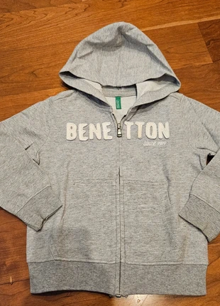Casaco com capuz, cinzento, Benetton, marca: United Colors of Benetton, estado: Muy bueno, tamaño: 3 años / 98 cm, 4,00 €, 4,90 € Protección al comprador incluida