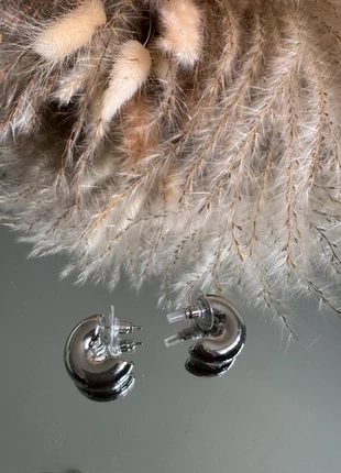 Chunky Silver Dome Hoop Earrings, condition: New without tags, £2.50, £3.33 includes Buyer Protection Pro