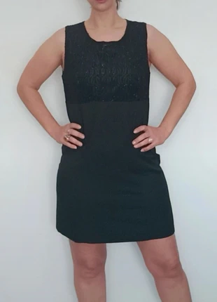 Robe de soirée noire buste pailleté taille 44, marke: Marca, zustand: Sehr gut, größe: XXL / 44 / 16, 14,90 €, 16,35 € beinhaltet Vinted-Käuferschutz Pro