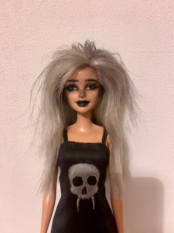 lalka barbie emo goth custom ooak repaint monster high 1