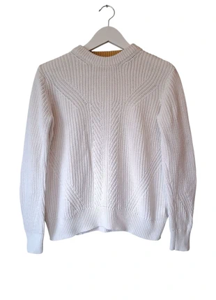 M&S Collection Cream Chevron & Ribbed Knit Winter Jumper | Size S, brand: M&S Collection, condition: Very good, size: S / 8, £8.00, £9.10 includes Buyer Protection