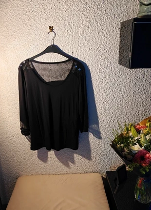 Haut noir manche longue pour femme, détails en maille, Patrice Bréal, neuf, taille 44/46, brand: Aesthetic, condition: New without tags, size: XXL / 44 / 16, €14.00, €15.40 includes Buyer Protection