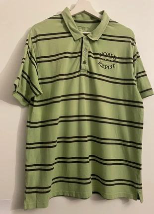 T-shirt polo rayé vert et gris, marque: Armand Thiery, état: Très bon état, taille: XL, 4,00 €, 4,90 € Protection acheteurs incluse