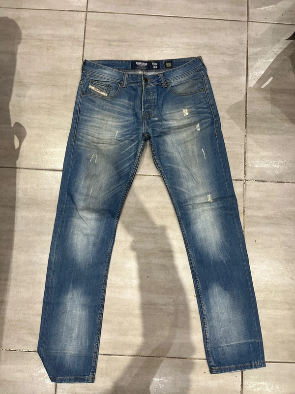 Jeans coupe droite  troue true rise