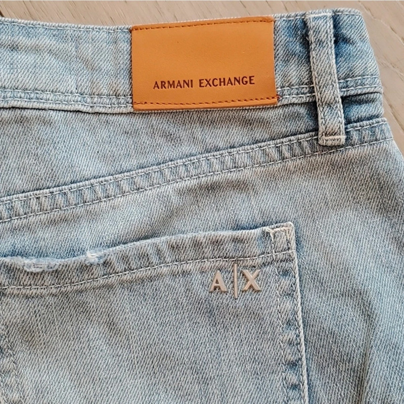 Armani Exchange High Rise Denim Shorts Size 25 3