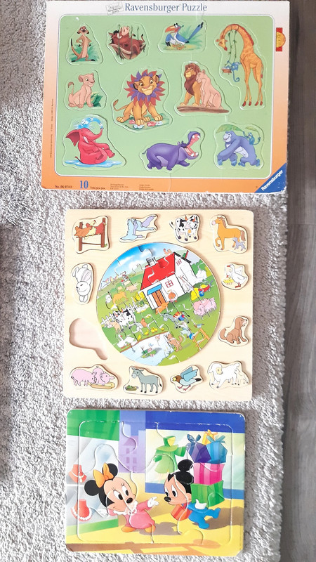 3 puzzles faciles jeunes enfants 2 à 7 ans