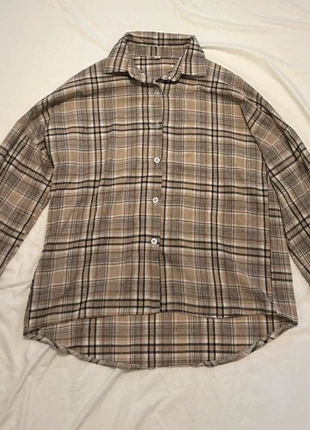 Chemise à carreaux beige / marron 🤎, marque: YesStyle, état: Bon état, taille: M / 38 / 10, 5,00 €, 5,95 € Protection acheteurs incluse