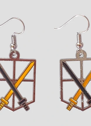 Boucles d'oreilles Brigade d’Entraînement Attaque des Titans, condition: Very good, €3.99, €4.89 includes Buyer Protection