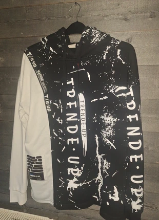 Sweat à capuche noir et blanc – Taille XL, brand: Trend Up, condizioni: Ottime, taglia: XL, €10.00, €11.20 include la Protezione acquisti
