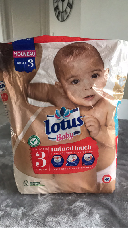 LOTUS BABY Couches-culottes Natural Touch taille 3 (7 à 10kg) 40