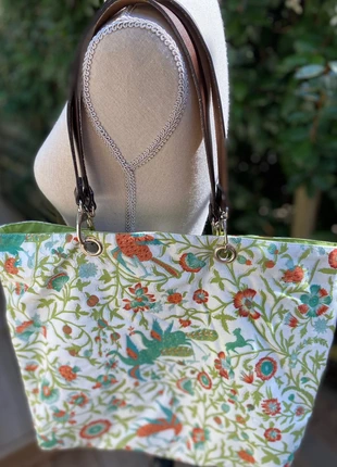 Coup de cœur artisanal sac bandoulière cœur oiseaux paradisiaques vert anis réversible , marca: supplément d'A.M., estado: Nuevo sin etiquetas, 40,00 €, 42,70 € Protección al comprador Pro incluida