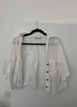 Linen Zara blouse, brand: Zara, condition: Very good, size: S / UK 8-10, £5.00, £5.95 includes Buyer Protection