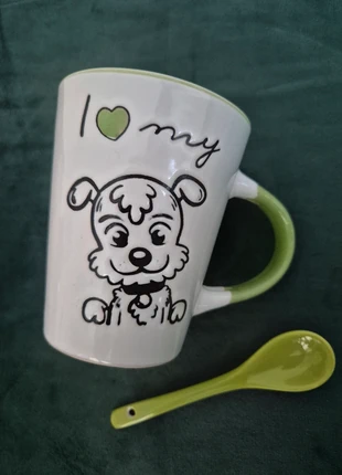 Tazza cappuccino I Love My Dog 🐶💚, marke: CASA, zustand: Neu, mit Etikett, 4,00 €, 4,90 € inklusive Vinted-Käuferschutz