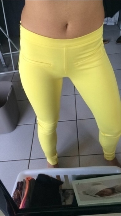 Legging pantalon Zara jaune 4