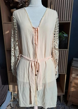 Tunique rosée Bohème avec broderie🌸, marque: Vintage Dressing, état: Neuf sans étiquette, taille: M / 38 / 10, 16,00 €, 17,50 € Protection acheteurs incluse