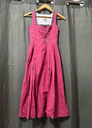 Robe dirndl rose à fleurs et pois Wenger 100% coton T30, brand: WENGER, condizioni: Buone, taglia: XXXS / IT 34 / EU 30, €10.00, €11.20 include la Protezione acquisti Pro